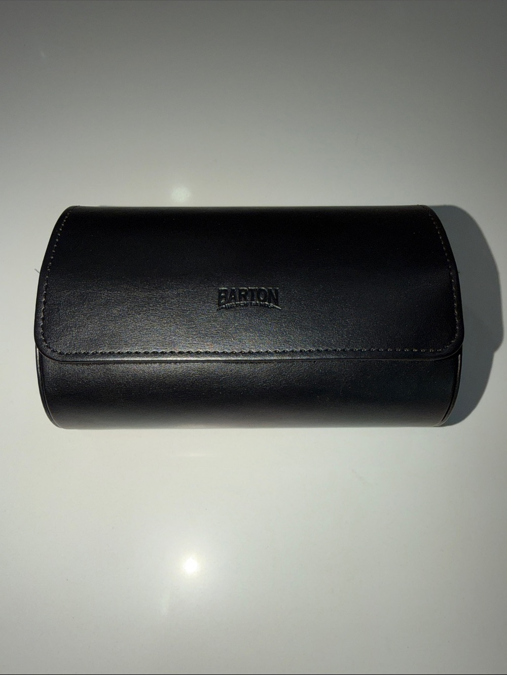 Barton recycled leather watch roll travel case